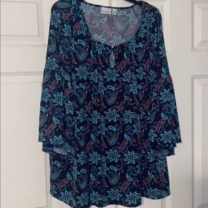 Kim Rogers 3/4 Sleeve Relaxed Tunic 3X